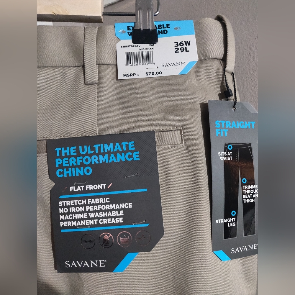 Men's Khaki Dress Pants - Picture 5 of 5